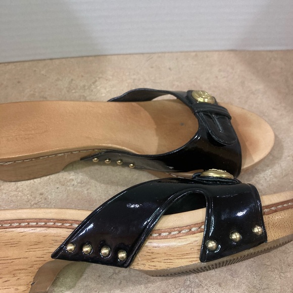 Coach clog style patent black leather strap size 6-. - Picture 10 of 10